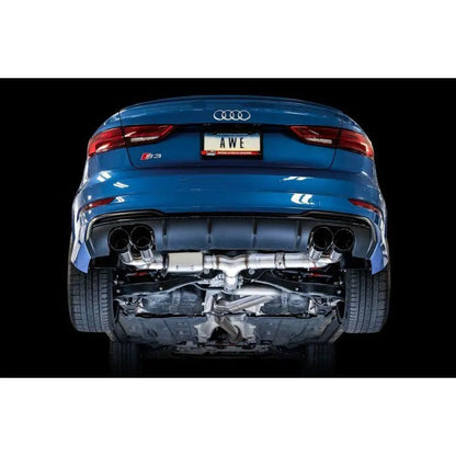 AWE Tuning Audi 8V S3 SwitchPath Exhaust w/Diamond Black Tips 102mm - Get it from Bo