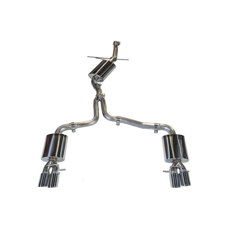 AWE Tuning Audi B8 A5 2.0T Touring Edition Exhaust - Quad Outlet Polished Silver Tips NP Motorsports