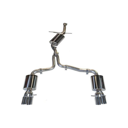 AWE Tuning Audi B8 A5 2.0T Touring Edition Exhaust - Quad Outlet Polished Silver Tips NP Motorsports