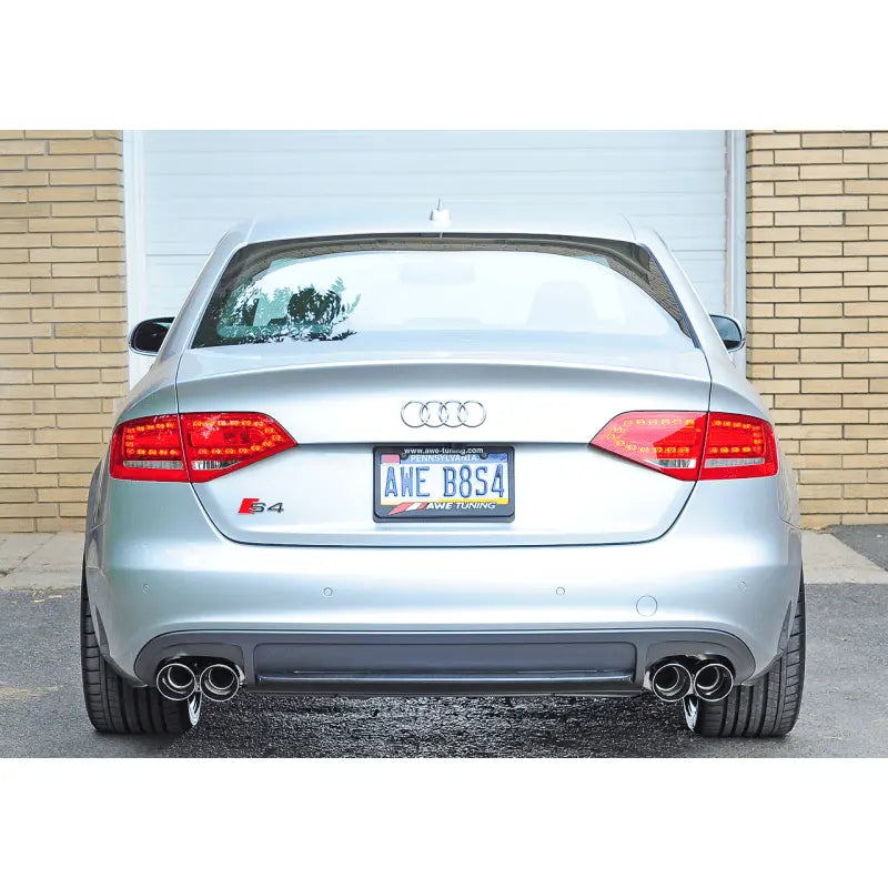 AWE Tuning Audi B8 / B8.5 S4 3.0T Touring Edition Exhaust - Chrome Silver Tips (90mm) - Get it from Bo