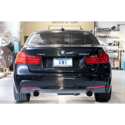 AWE Tuning BMW F3X 335i/435i Touring Edition Axle-Back Exhaust - Chrome Silver Tips (102mm) - Get it from Bo