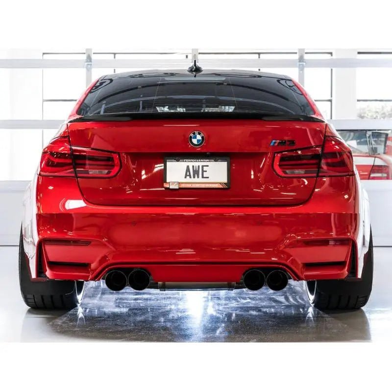 AWE Tuning BMW F8X M3/M4 Track Edition Catback Exhaust - Diamond Black Tips - Get it from Bo