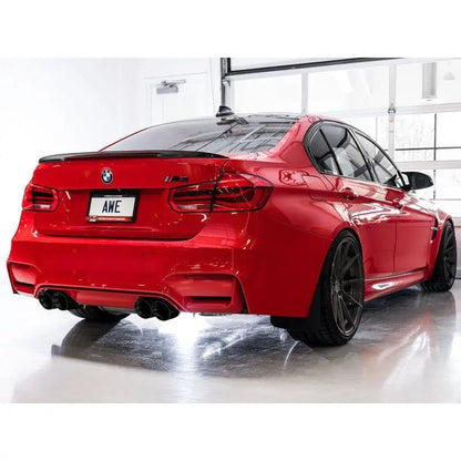 AWE Tuning BMW F8X M3/M4 Track Edition Catback Exhaust - Diamond Black Tips NP Motorsports