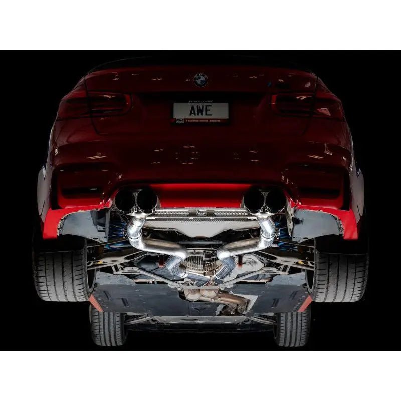 AWE Tuning BMW F8X M3/M4 Track Edition Catback Exhaust - Diamond Black Tips - Get it from Bo