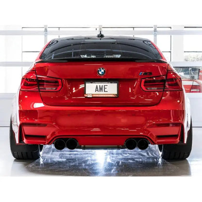 AWE Tuning BMW F8X M3/M4 Track Edition Catback Exhaust - Diamond Black Tips NP Motorsports