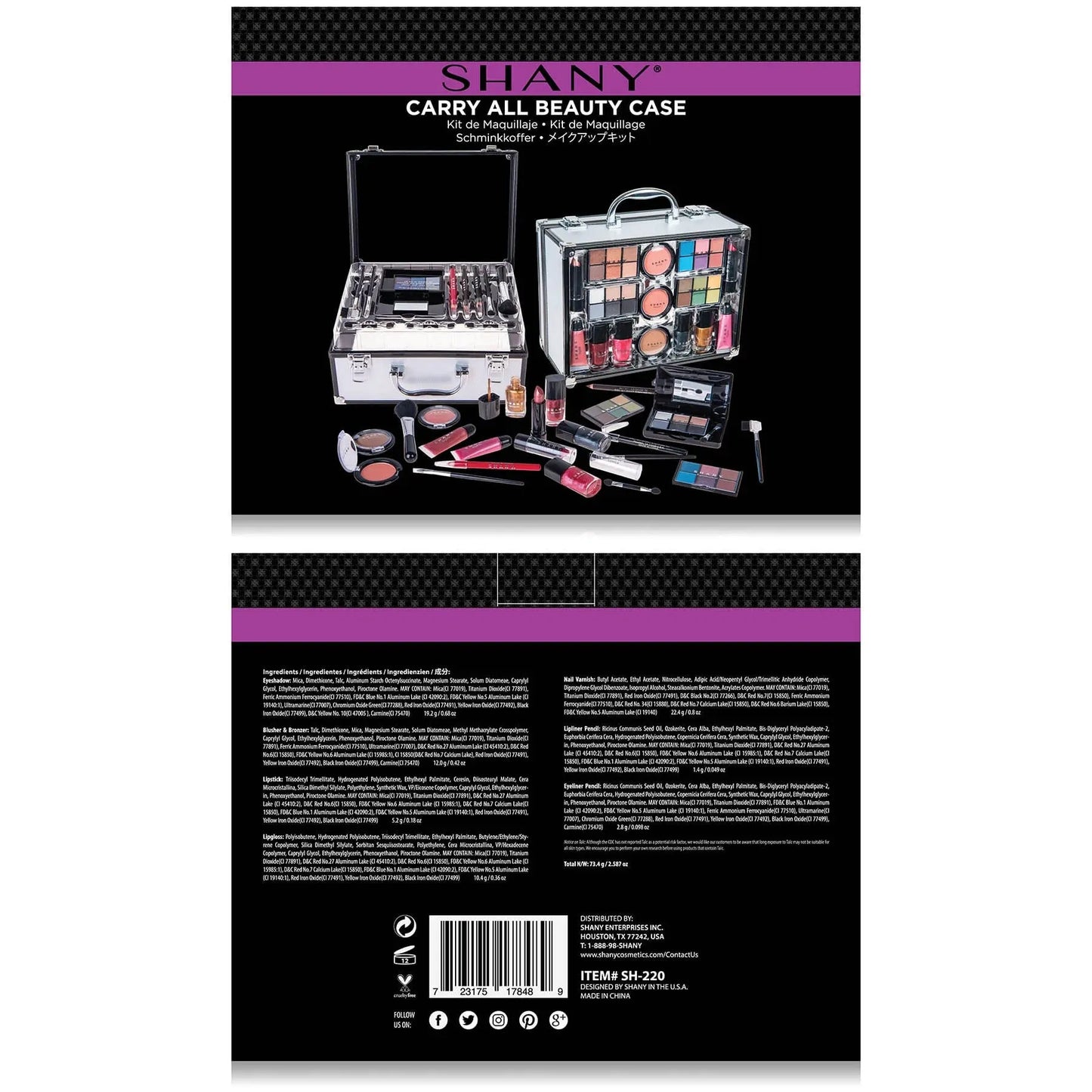 Carry All Trunk Makeup Set - Silver SHANY