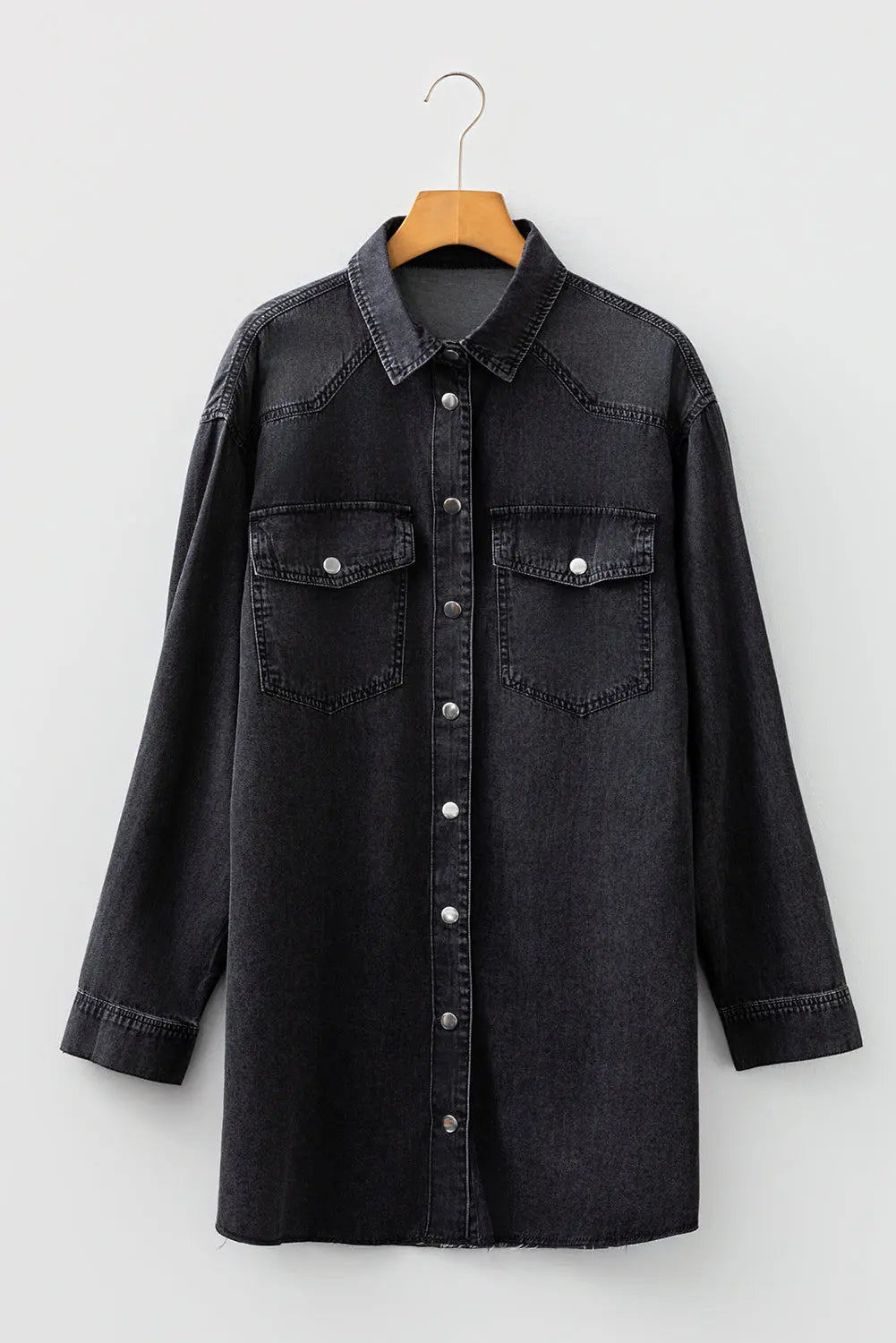 Takina Raw Hem Loose Shirt