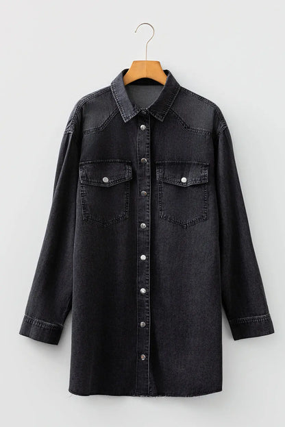Takina Raw Hem Loose Shirt