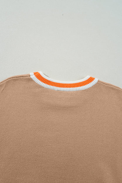 Sofia Trim Drop Shoulder Sweater