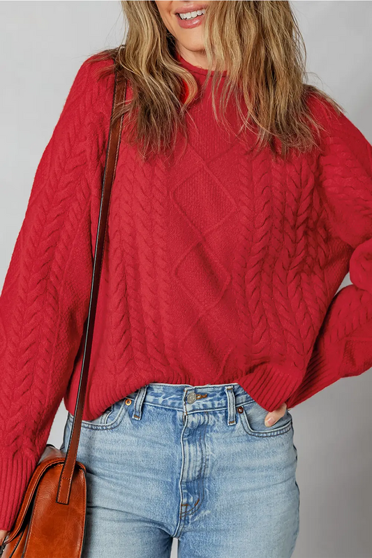 Joanna Cable Knit Baggy Sweater