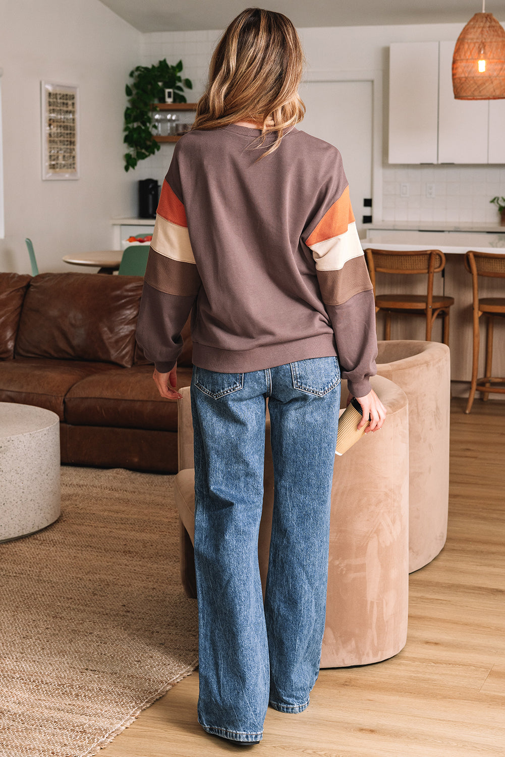 Piper Pullover Casual Sweatshirt Threaded Pear