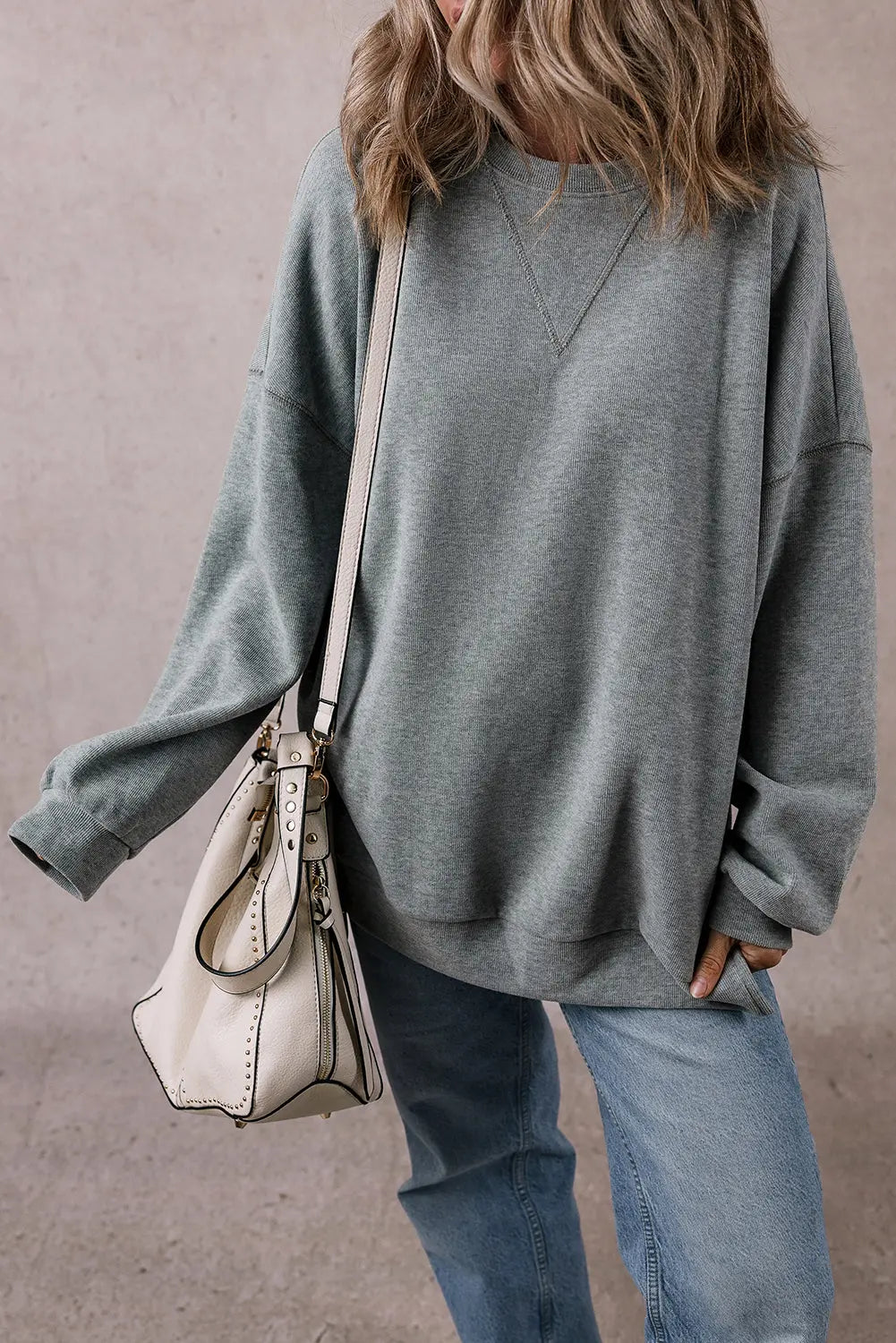 Rorivina Drop Shoulder Oversized Sweatshirt