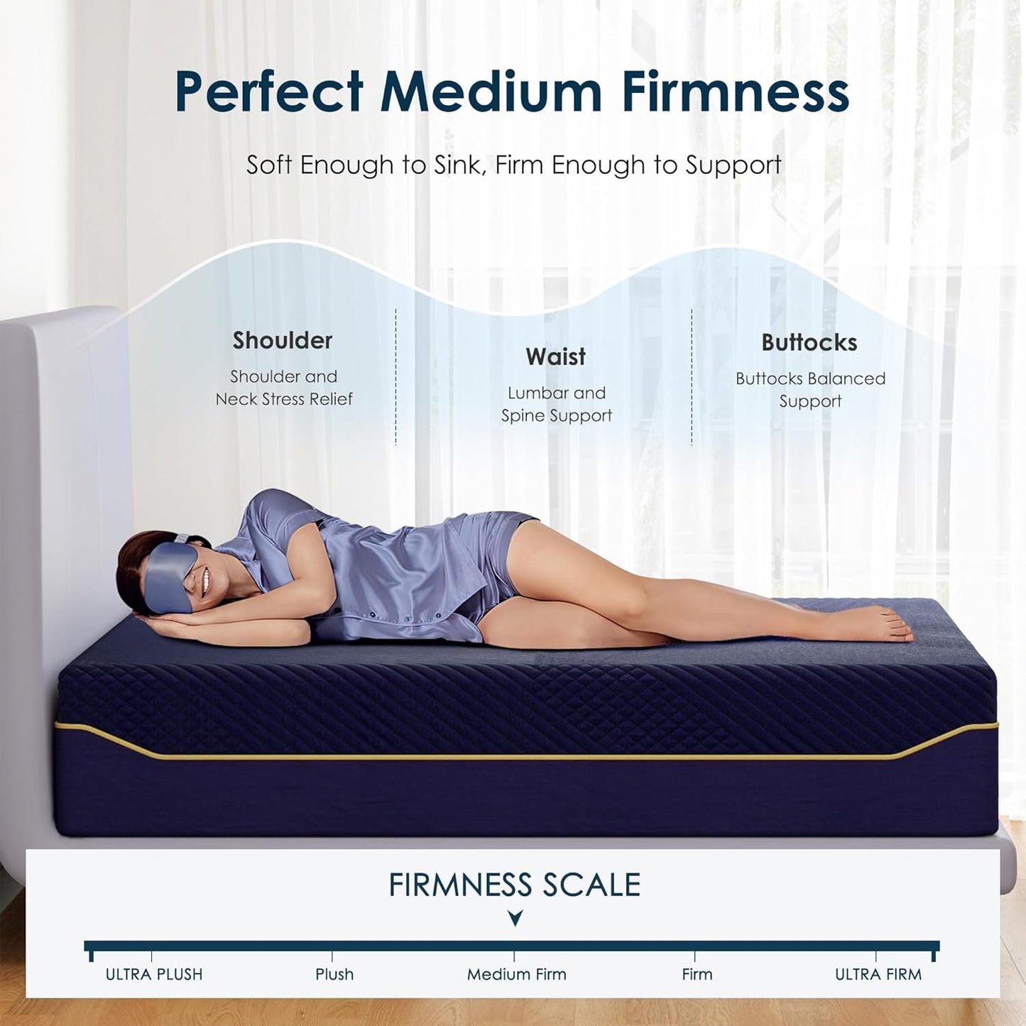 Queen 12Inch Cooling Gel Memory Foam Mattress CertipurUS