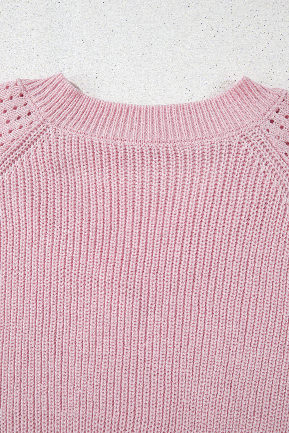 Evelyn Eyelets Raglan Sleeve Sweater