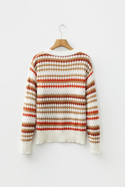 Jimena Patterned Drop Shoulder Sweater
