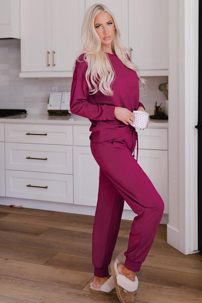 Evelyn Pants Lounge Set Long Sleeve Top