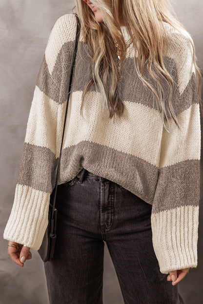 Amelia Colorblock Loose Pullover Sweater
