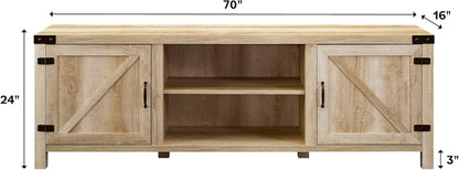Georgetown Modern Farmhouse 70-Inch TV Stand White Oak