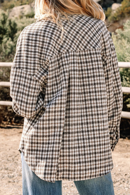 Ava Flap Patchwork Plaid Shacket