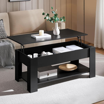 Lift Top Coffee Table With Hidden Compartment 47.5 Inch ShipItFurniture