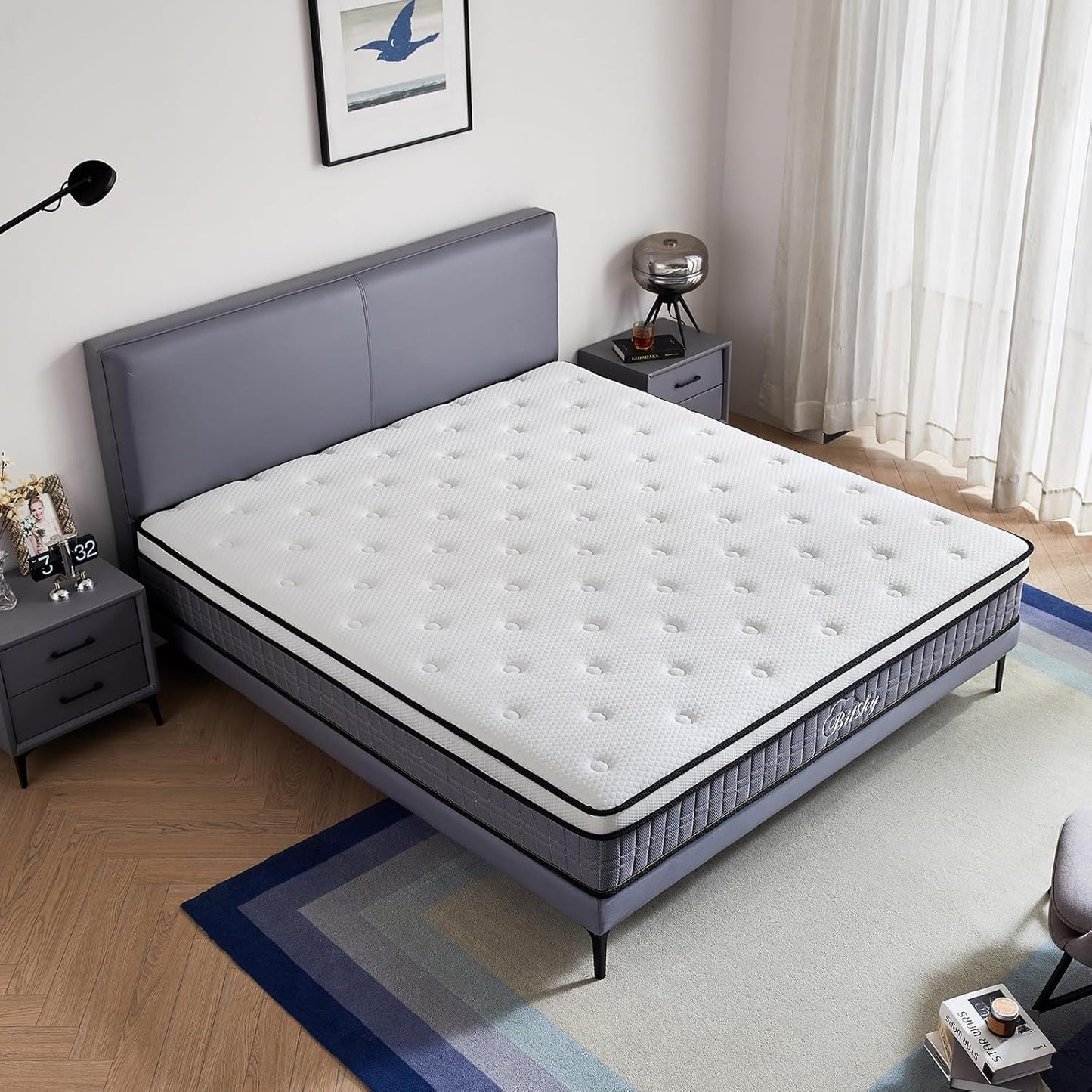 Queen Size Gel Memory Foam Hybrid Mattress Comfort
