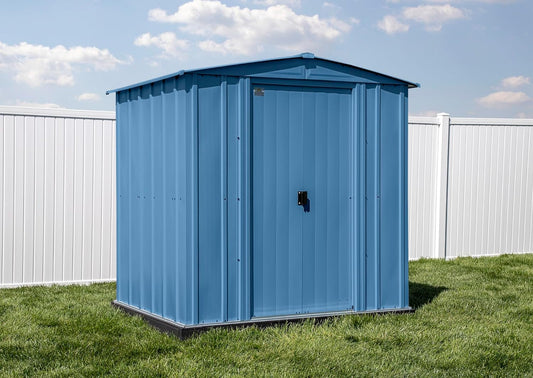 Classic Steel Storage Shed, 6X5, Blue Grey ShipItFurniture
