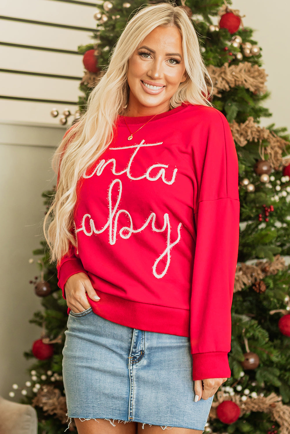 Evelyn Baby Tinsel Graphic Sweatshirt