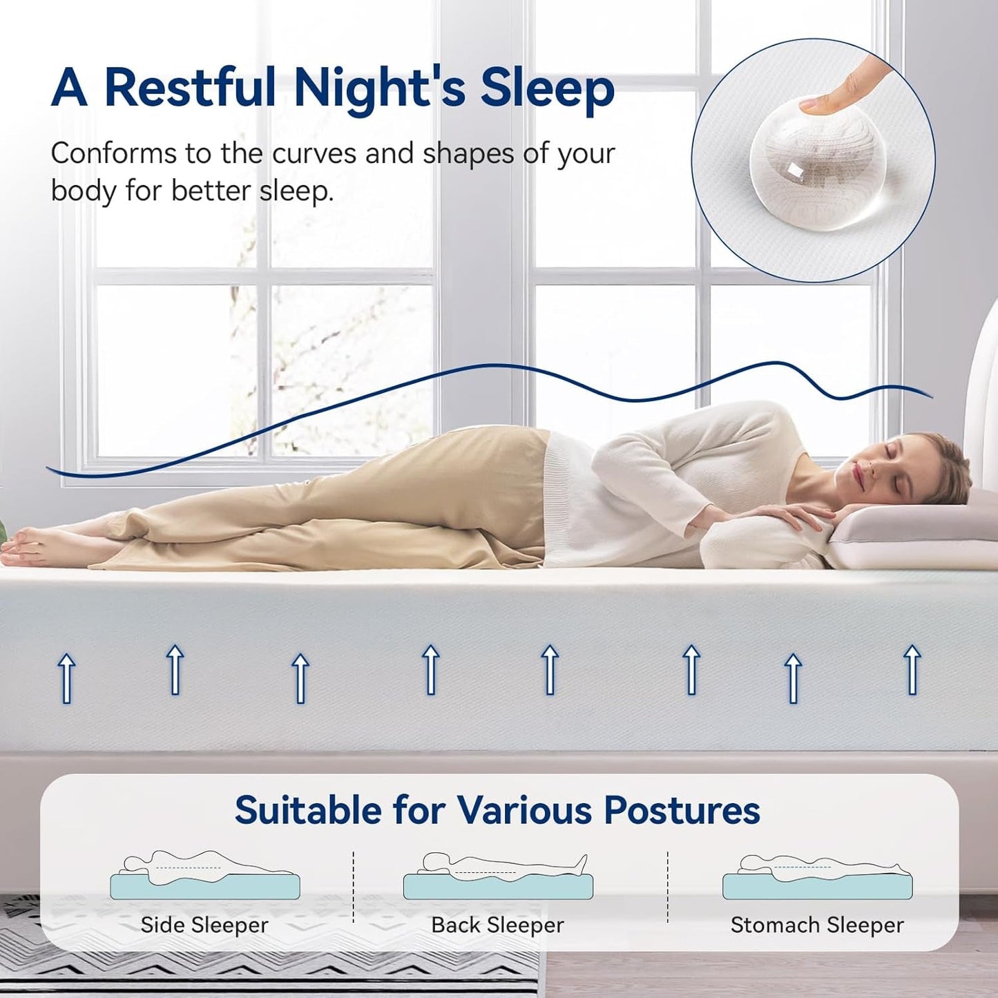 Queen Size Memory Foam Mattress for Plush Comfort