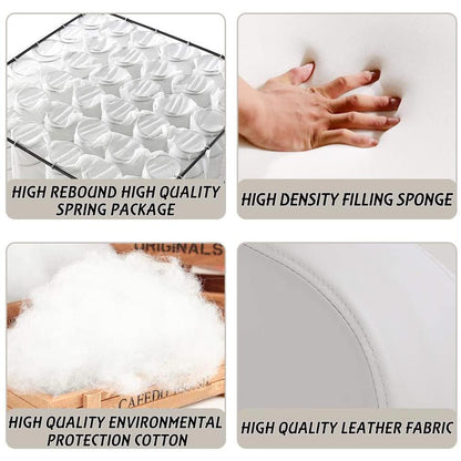 Beige Leather Massage Recliner Chair With Foot Extension ShipItFurniture