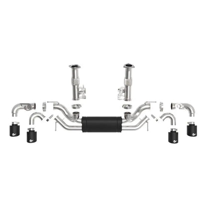 aFe MACH Force-Xp 3in to 2-1/2in 304SS Cat-Back 2020 Chevy Corvette (C8) 6.2L - Black Tip NP Motorsports