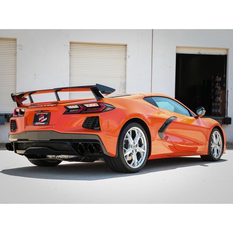 aFe MACH Force-Xp 3in to 2-1/2in 304SS Cat-Back 2020 Chevy Corvette (C8) 6.2L - Black Tip NP Motorsports