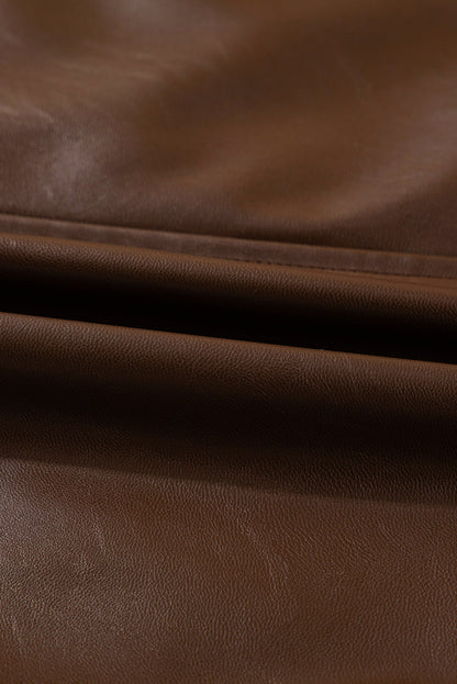 Mila Drawstring Hem Leather Jacket