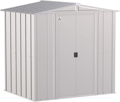 Classic Steel Storage Shed, 6X5, Flute Grey ShipItFurniture