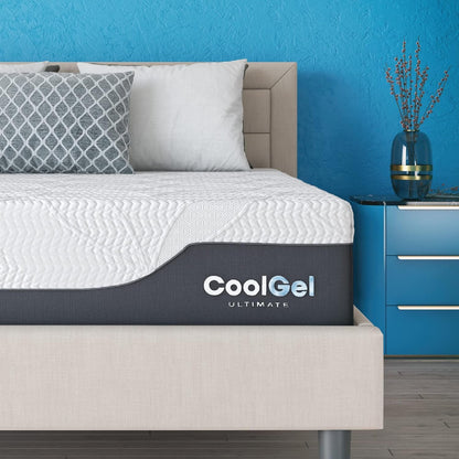 Cooling Gel Memory Foam Queen Mattress with Pillows