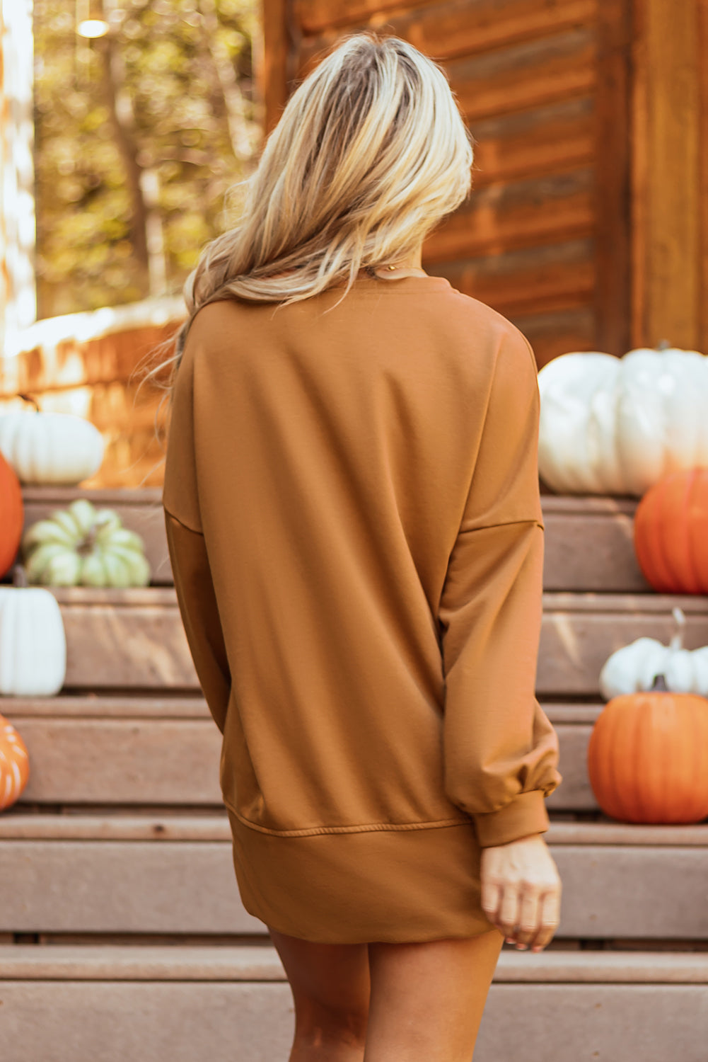 Sequin Happy Halloween Long Sleeve Top Threaded Pear