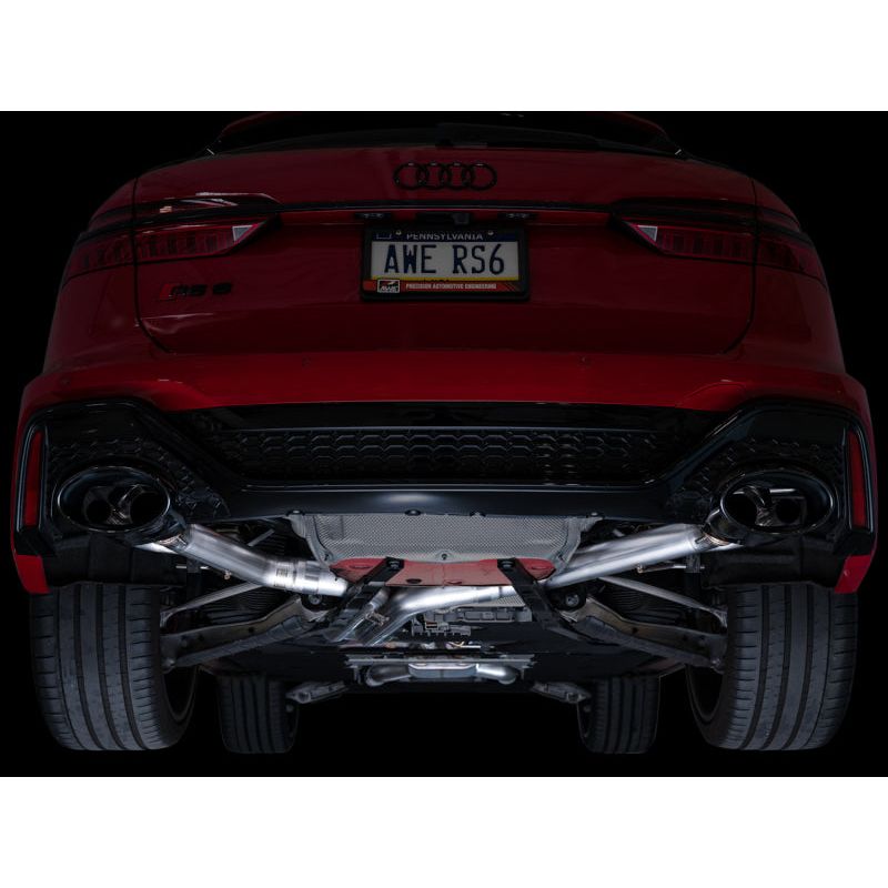 AWE Tuning 21-23 Audi C8 RS6/RS7 SwitchPath Cat-back Exhaust - Diamond Black Tips NP Motorsports
