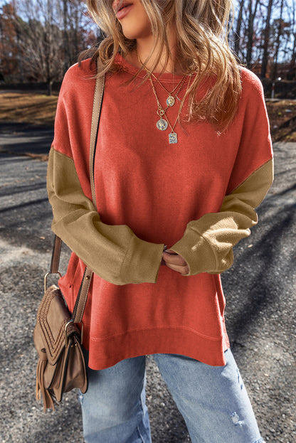 Ella Patchwork Drop Shoulder Pullover