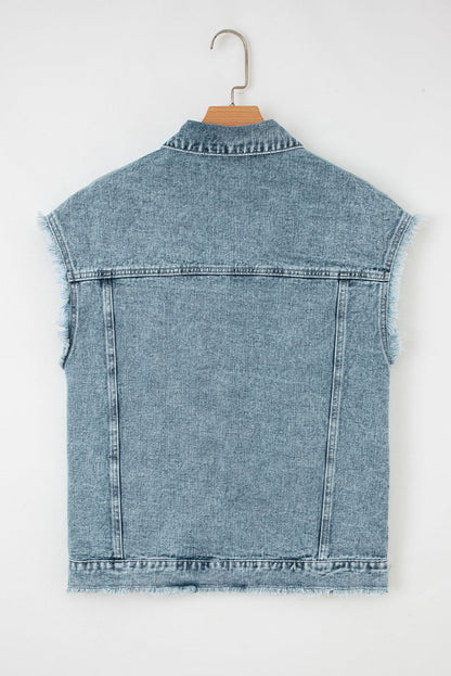 Evelyn Flap Frayed Detail Vest