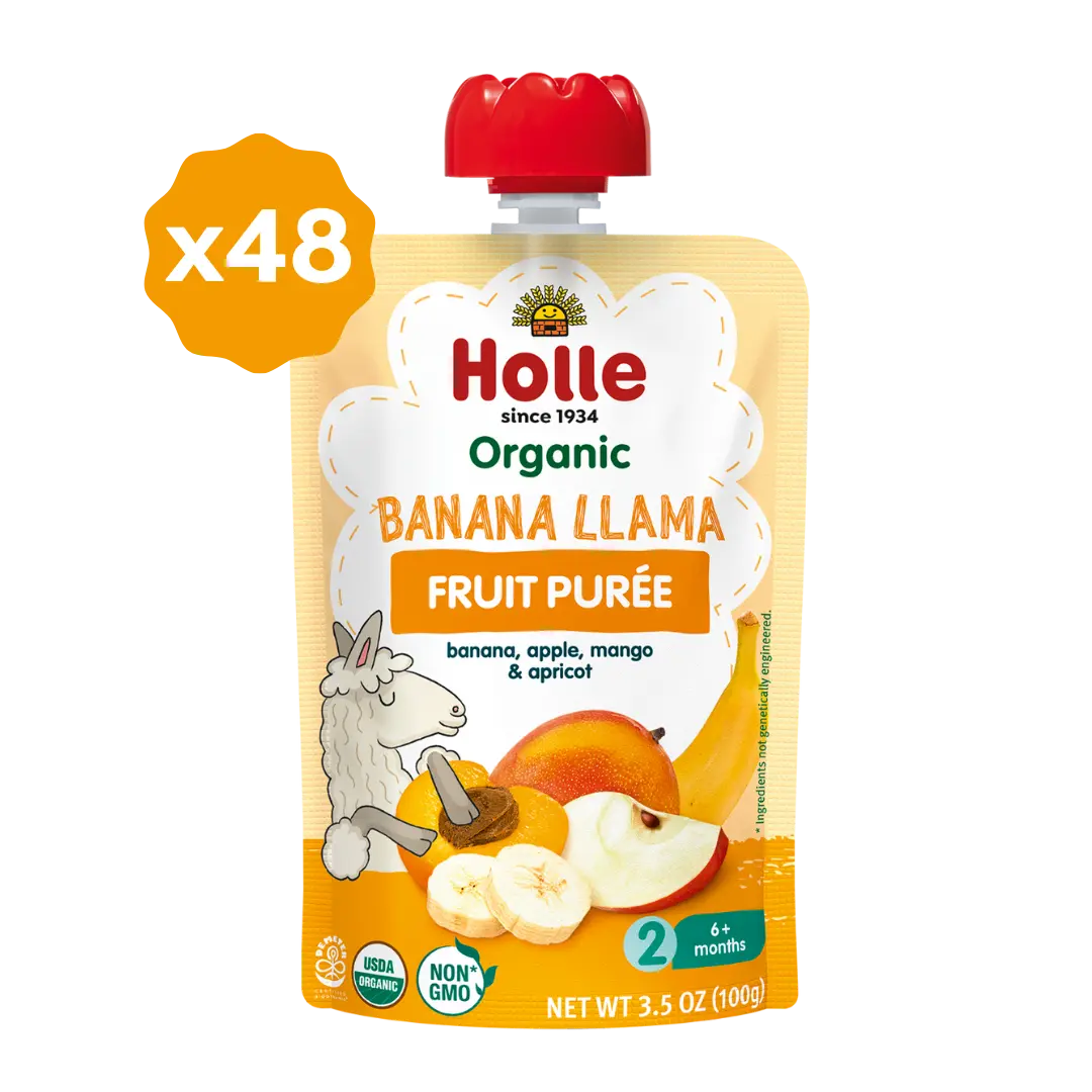 Holle Baby Food Pouches - Organic Fruit Puree - Banana Llama Holle USA