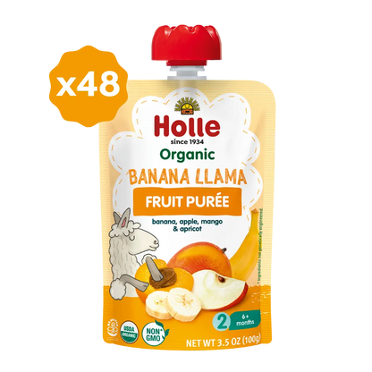 Holle Baby Food Pouches - Organic Fruit Puree - Banana Llama Holle USA