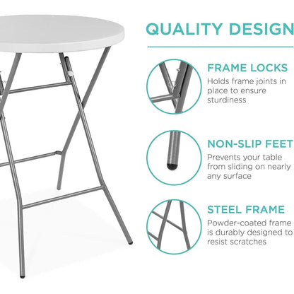 Bar Height Folding Table Indoor Outdoor Patio Table - Get it from Bo