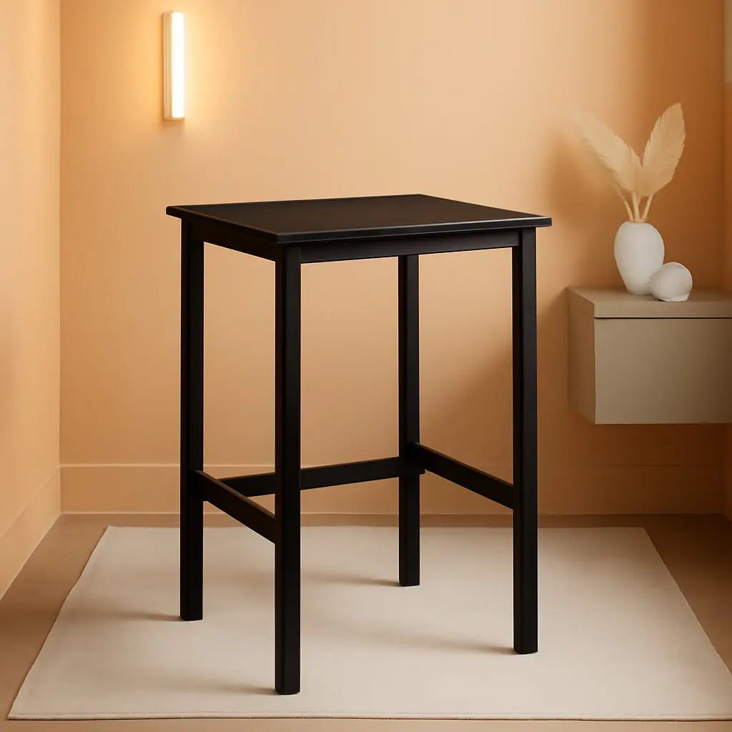 Bar Table 23.6Inch Ebony Black Industrial Grade Durable - Get it from Bo