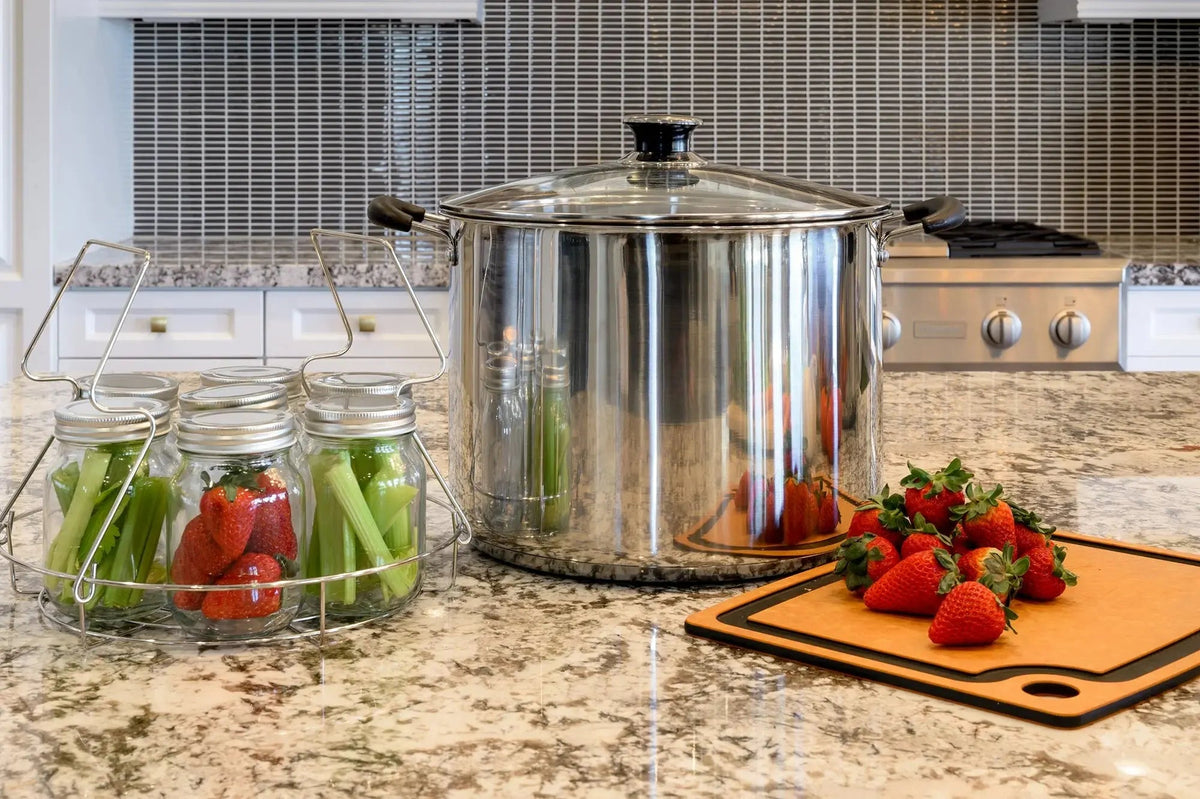 Barton 20Qt Canner With 7 Jars Temp & Rack Multi Use Stainless Steel Canning - Get it from Bo