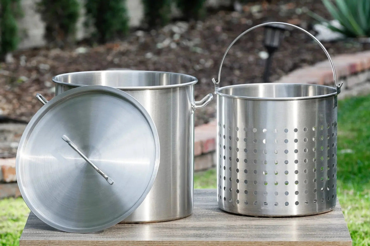 Barton 53Qt Stock Pot w/ Strainer Basket Commercial Stainless Steel Food Grade - Get it from Bo