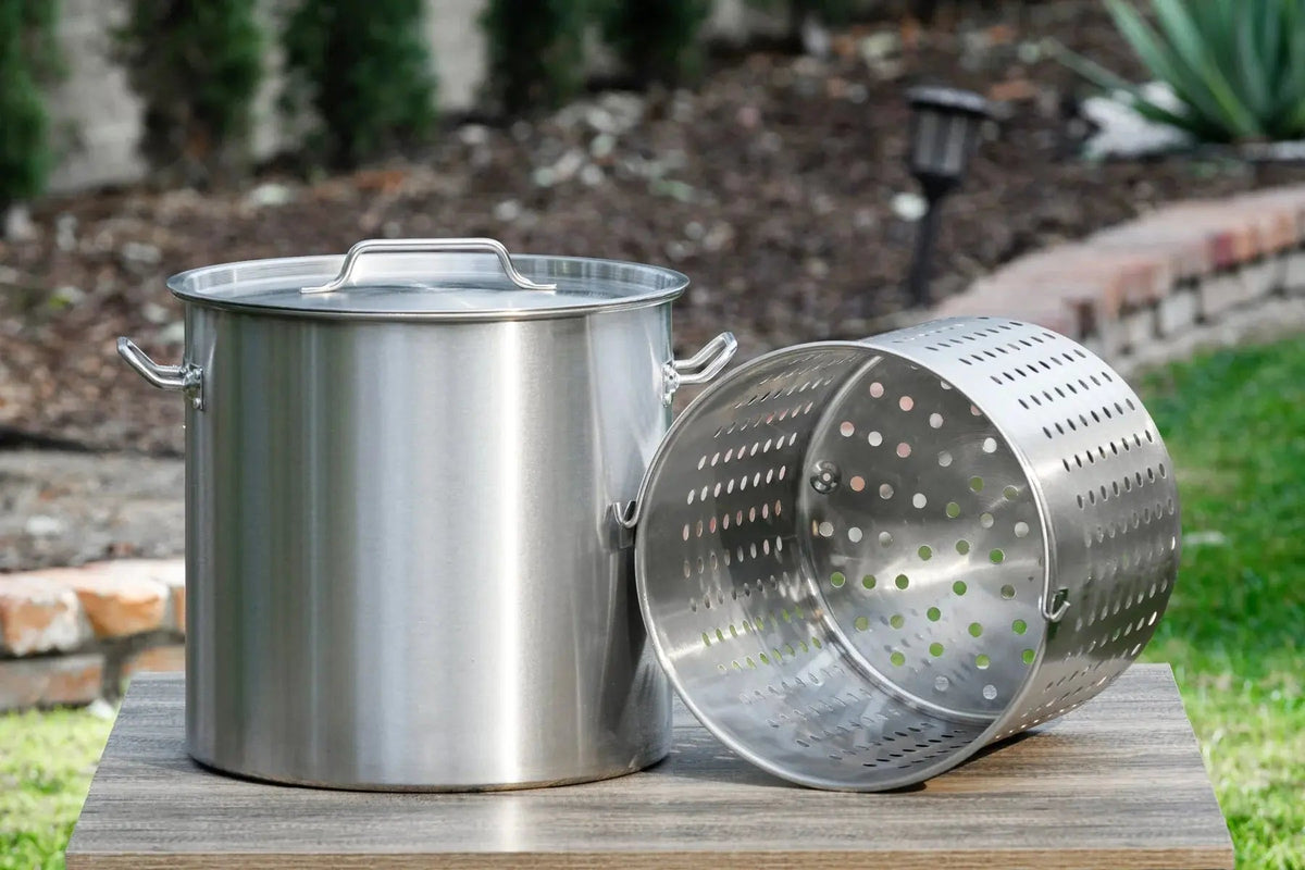 Barton 53Qt Stock Pot w/ Strainer Basket Commercial Stainless Steel Food Grade - Get it from Bo