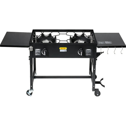 Barton 58,000 BTU Outdoor Propane Double Burner Stove Cooking Station BBQ Grill - Get it from Bo