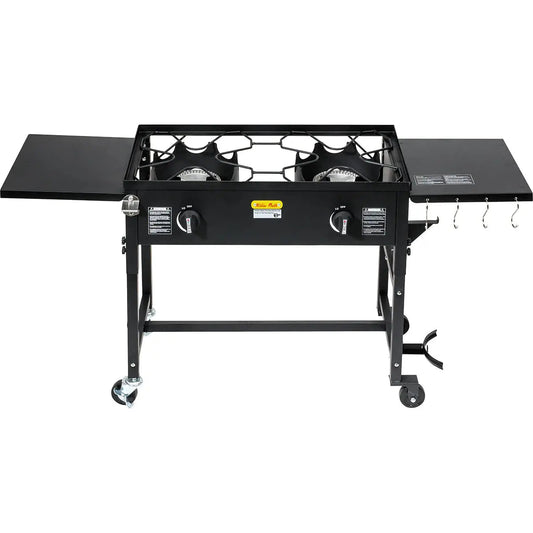 Barton 58,000 BTU Outdoor Propane Double Burner Stove Cooking Station BBQ Grill - Get it from Bo