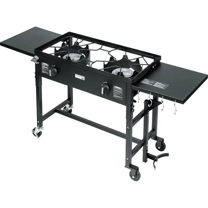 Barton 58,000 BTU Outdoor Propane Double Burner Stove Cooking Station BBQ Grill - Get it from Bo