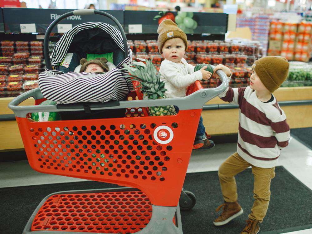Baby Shopping Cart Hammock | Black Fabric Binxy Baby