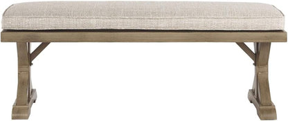 Outdoor Upholstered Dining Bench with All-Weather Foam ShipItFurniture